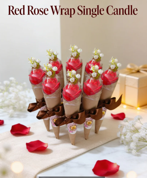 Single Wrap Rose Candle